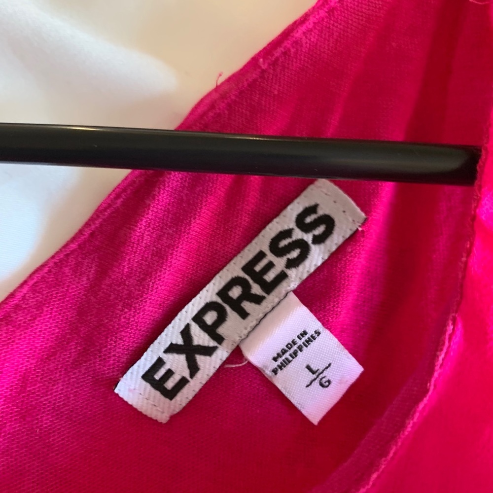 Express Hot Pink Flowing Blouse - Picture 3 of 3